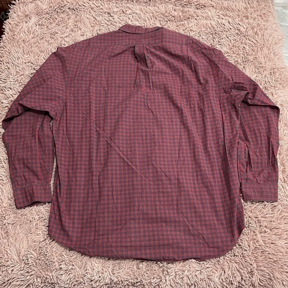 RALPH Lauren Polo Dark Burgundy Checkered Long Sleeve Button Shirt - Picture 5 of 8